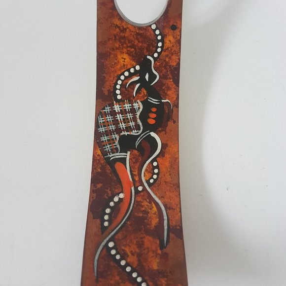 Australia Wood Bottle Holder Souvenir Folk Art Hand Painted - Picture 10 of 13